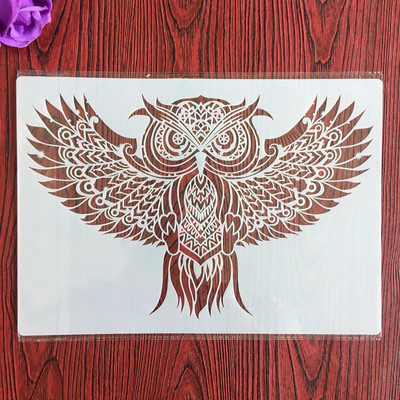 A4 29 * 21 cm Mjesečeva mandala DIY šablone Zidne slike Spomenar Bojanje Album za utiskivanje Ukrasni papirni predložak kartice, zid