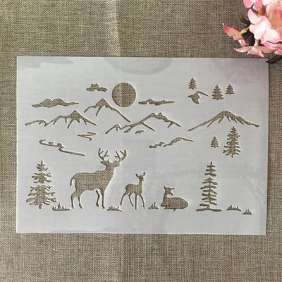 A4 29cm Solar System Planets DIY Rétegező Sablonok Falfestés Scrapbook Színező Dombornyomó Album Díszsablon