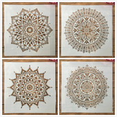 30*30 cm veliki kotač, okrugla mandala, lotos, DIY šablone za nanošenje slojeva, slikanje, spomenar, bojanje, album za utiskivanje, ukrasni predložak