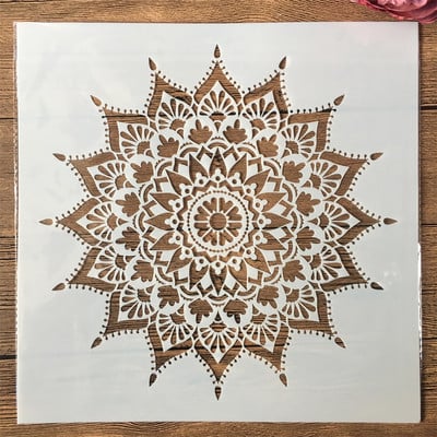 30*30 cm veliki kotač, okrugla mandala, lotos, DIY šablone za nanošenje slojeva, slikanje, spomenar, bojanje, album za utiskivanje, ukrasni predložak