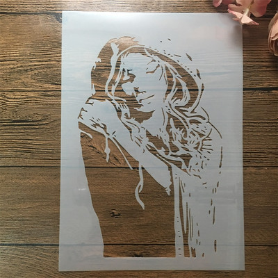 A4 29 cm Grana ružinog cvijeta DIY Šablone za slojeve Zidne slike Spomenar Bojanje Album za utiskivanje Ukrasni predložak