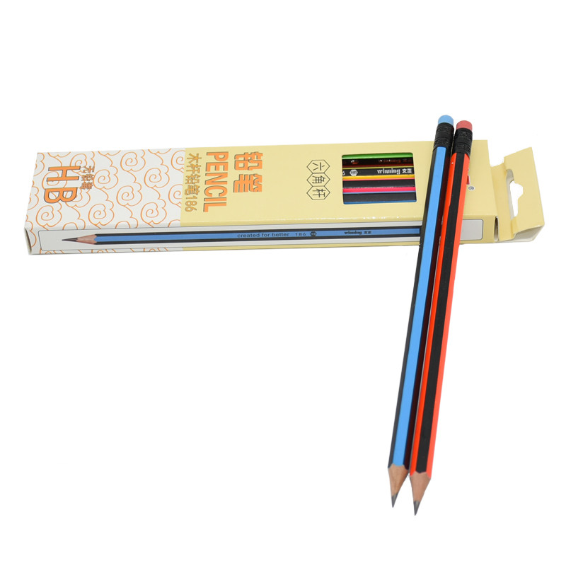 12Pcs zaštita okoliša HB 2B standardna olovka svijetla bezolovna otrovna šesterokutna / trokutna olovka