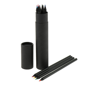 Черни трайни моливи за оцветяване Комплект цветни моливи за деца и възрастни, предварително подострени и