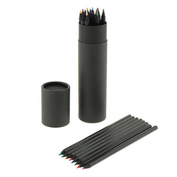 Черни трайни моливи за оцветяване Комплект цветни моливи за деца и възрастни, предварително подострени и