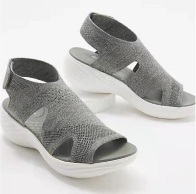 Sandale noi 2023 pentru femei, vară, pentru femei, sandale ortopedice elastice cu cristal, pantofi de plajă cu vârf deschis, încălțăminte ocazional pentru femei