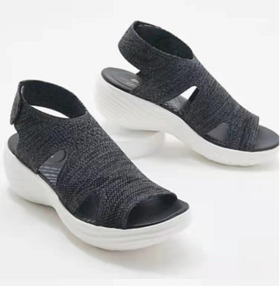 Sandale noi 2023 pentru femei, vară, pentru femei, sandale ortopedice elastice cu cristal, pantofi de plajă cu vârf deschis, încălțăminte ocazional pentru femei