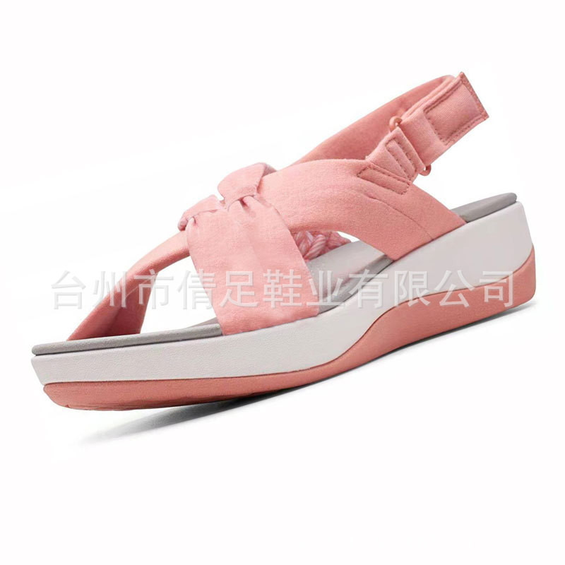 Γυναικεία Σανδάλια 2022 Καλοκαίρι κλειστά Ρωμαϊκά Σανδάλια Γυναικεία Φιόγκος Πλατφόρμα Wedges Σανδάλια Γυναικεία Σανδάλια Plus Size 43