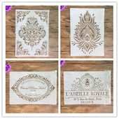 Šablóny na rámovanie na stenu, maľba na stenu, dizajnové šablóny na scrapbooking, pečiatka, album, dekoratívny reliéfny remeselný papier, šablóna kvetinovej etikety pre domácich majstrov.