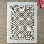 29 cm A4 loga rāmis Taisnstūris, DIY, slāņošanas trafareti, gleznošana, albuma krāsošana, reljefs albums, dekoratīvā veidne