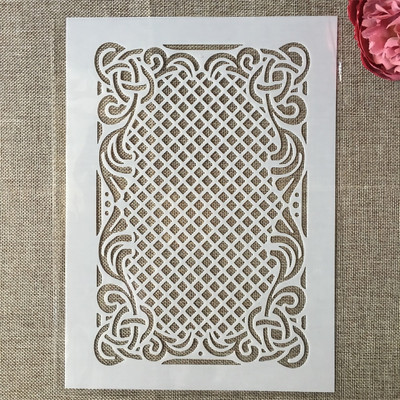 29 cm A4 loga rāmis Taisnstūris, DIY, slāņošanas trafareti, gleznošana, albuma krāsošana, reljefs albums, dekoratīvā veidne