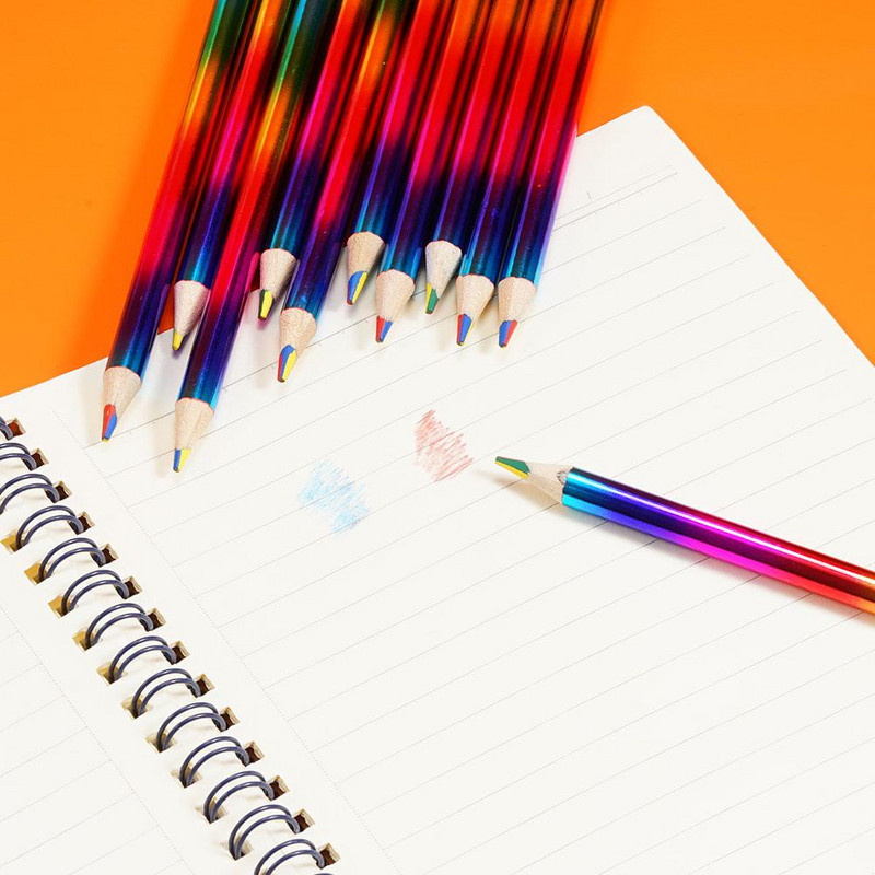 12gb Koncentrisks varavīksnes zīmuļu gleznošanas krītiņi Kawaii krāsu zīmuļu komplekts bērniem zīmēšanai grafiti krītiņi skolas kancelejas piederumi