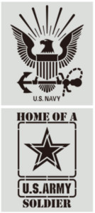 2 buc. șablon de pictură al forțelor aeriene ale forțelor aeriene din US Navy, șabloane pentru stratificarea peretelui DIY, album de însemnări de colorat, album în relief decorativ, reutilizabil