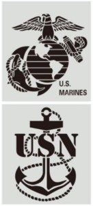 2 buc. șablon de pictură al forțelor aeriene ale forțelor aeriene din US Navy, șabloane pentru stratificarea peretelui DIY, album de însemnări de colorat, album în relief decorativ, reutilizabil