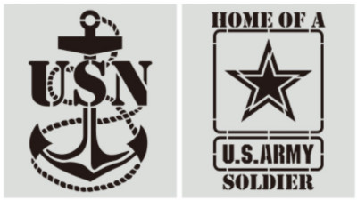 2 buc. șablon de pictură al forțelor aeriene ale forțelor aeriene din US Navy, șabloane pentru stratificarea peretelui DIY, album de însemnări de colorat, album în relief decorativ, reutilizabil