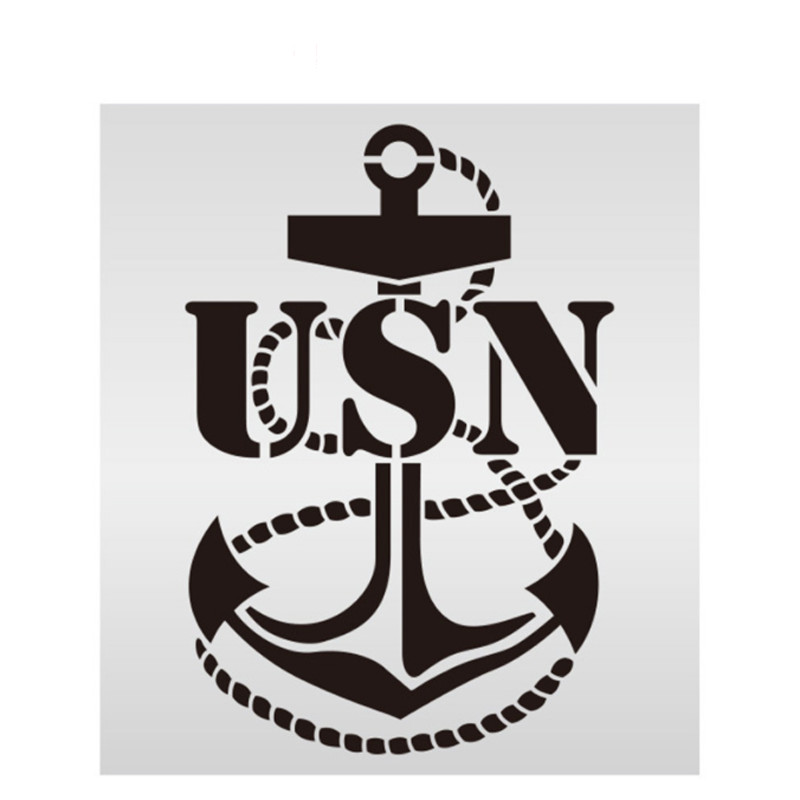 2 buc. șablon de pictură al forțelor aeriene ale forțelor aeriene din US Navy, șabloane pentru stratificarea peretelui DIY, album de însemnări de colorat, album în relief decorativ, reutilizabil