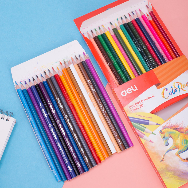 Deli spalvotas pieštukas 12 / 18 / 24 / 36 spalvos Menas Tapyba Piešimas Medžio spalvoti pieštukai Rinkinys Spalvos Mokykliniai reikmenys