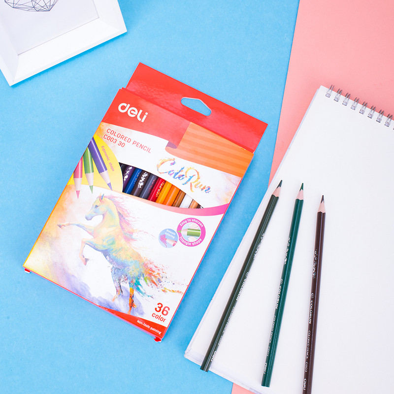 Deli spalvotas pieštukas 12 / 18 / 24 / 36 spalvos Menas Tapyba Piešimas Medžio spalvoti pieštukai Rinkinys Spalvos Mokykliniai reikmenys