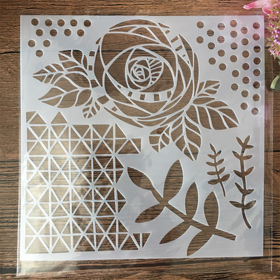 20*20cm slnečnicovo-oranžové šablóny na vrstvenie, maľovanie, scrapbooking, vyfarbovanie, embosovanie, album, dekoratívna šablóna