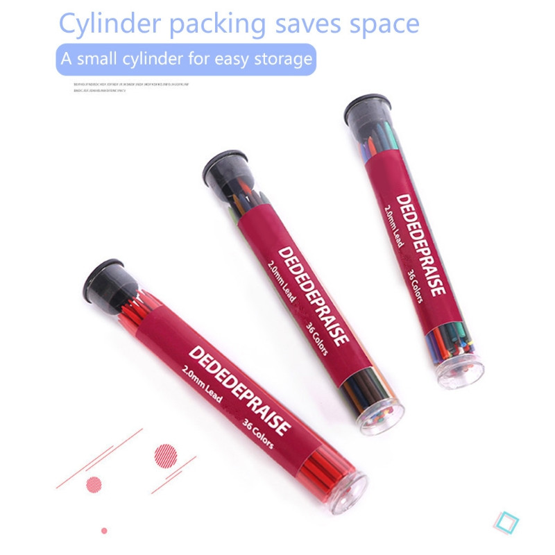 OOTDTY 36 boja 2,0 mm mehaničke olovke za pisanje i crtanje olovke za ponovno punjenje papirnati pribor školski uredski pribor