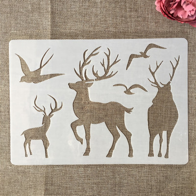 A4 29cm Gyvūnai Šuo Katė Lapė Triušis „Pasidaryk pats“ Sluoksniavimo trafaretai Tapyba Iškarpų albumas Spalvinimas Reljefinis albumas Dekoratyvinis Popierinis Šablonas