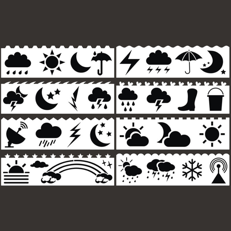 8 listova 18,2*5,2 cm Morska kornjača Riba Rak Šablon DIY Slojevi na zid Predložak za dekoraciju Spomenar Bojanje Reljef Višekratna upotreba