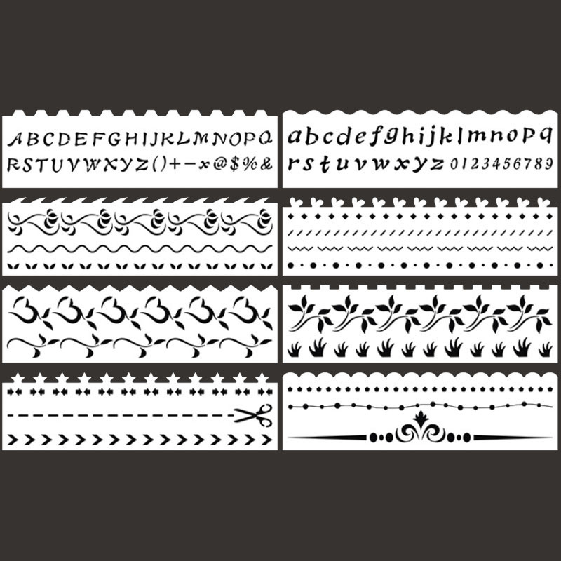 8 listova 18,2*5,2 cm Morska kornjača Riba Rak Šablon DIY Slojevi na zid Predložak za dekoraciju Spomenar Bojanje Reljef Višekratna upotreba