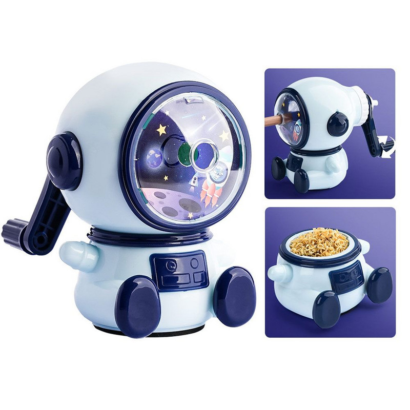 Creative Astronaut pliiatsiteritaja, kolmanda käiguga reguleeritav pliiatsiteritaja, käsitsi väntatav ja automaatselt pliiatsiteritaja õpilane