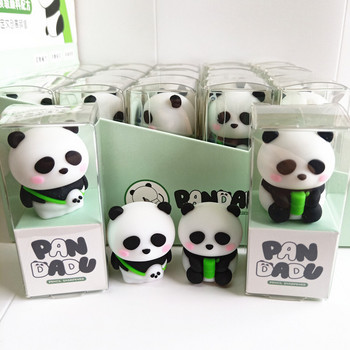 Χαριτωμένο Panda Ακονιστήρι μολυβιών Kawaii Stationery Silicone Single Hole Manual Pencil Cutter Μαθητικό Παιδικό Δώρο Σχολικά προμήθειες γραφείου