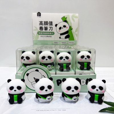 Aranyos Panda ceruzahegyező Kawaii írószer szilikon egylyukú kézi ceruzavágó diák gyerekeknek ajándék iskolai irodaszerek