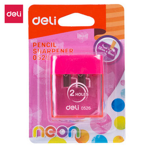 DELI pieštukų drožtuvas pieštukų pjaustyklė 2 skylučių mielas galąstuvas peilis sklandus galandimas mokyklos reikmenys raštinės reikmenys