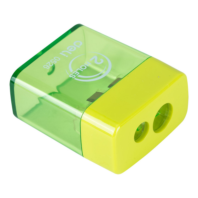 DELI pieštukų drožtuvas pieštukų pjaustyklė 2 skylučių mielas galąstuvas peilis sklandus galandimas mokyklos reikmenys raštinės reikmenys