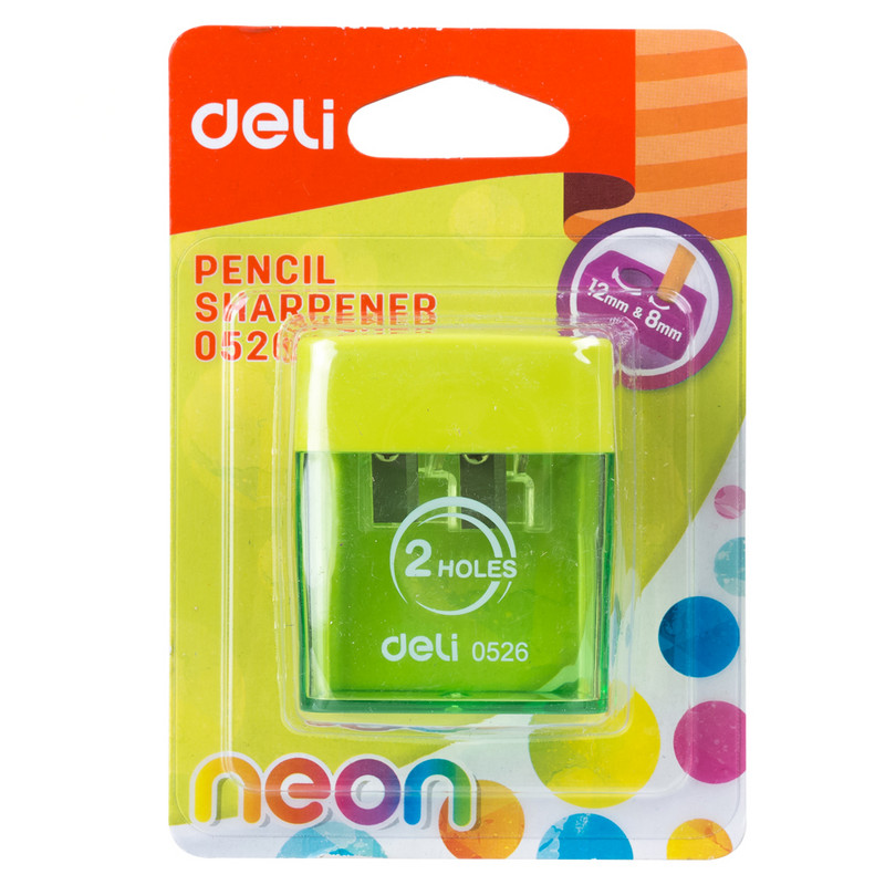 DELI pieštukų drožtuvas pieštukų pjaustyklė 2 skylučių mielas galąstuvas peilis sklandus galandimas mokyklos reikmenys raštinės reikmenys