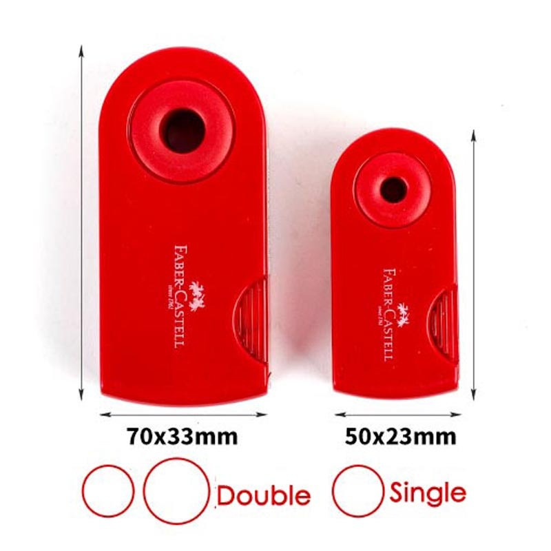 FABER CASTELL Push Pull kahekordse pliiatsiteritaja ühe auguga kahe auguga multifunktsionaalne kooli- ja kontoritarbed