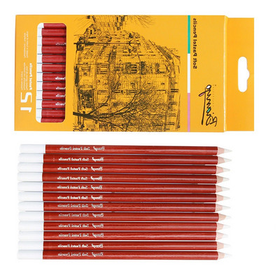 Μολύβια σχεδίασης White Carbon 12 τμχ/κουτί Student Artist Crayon Ξύλινα μολύβια κάρβουνο Σκίτσο Σχέδιο μαλακή κιμωλία Student Artist