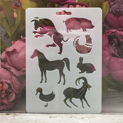 1Pcs 17.8*12.7cm Panda Bamboo DIY Šablone za nanošenje slojeva Zidne slike Album za utiskivanje Ukrasni predložak