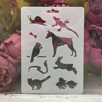 1Pcs 17.8*12.7cm Panda Bamboo DIY Šablone za nanošenje slojeva Zidne slike Album za utiskivanje Ukrasni predložak