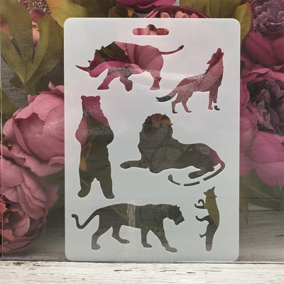 1Pcs 17.8*12.7cm Panda Bamboo DIY Šablone za nanošenje slojeva Zidne slike Album za utiskivanje Ukrasni predložak