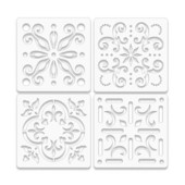4 ks mandala šablóna DIY steny vrstvenie maľba šablóna dekorácia scrapbooking embossing album potreby 13*13cm