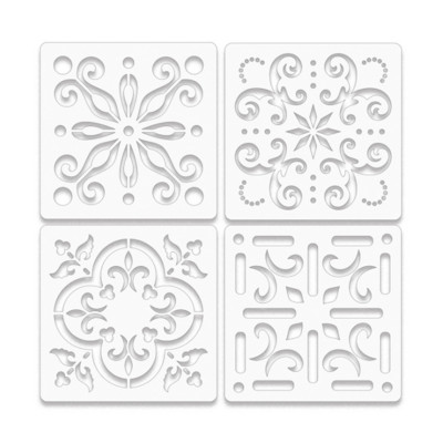 4 ks mandala šablóna DIY steny vrstvenie maľba šablóna dekorácia scrapbooking embossing album potreby 13*13cm
