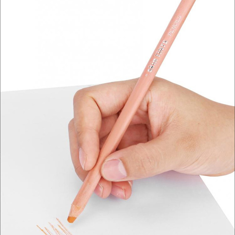 12 culori/Set Creioane profesionale din lemn moale pastelate Nuante de piele Creion colorat pentru pictura Desen Școală Scriere Artă Papetarie