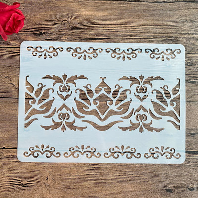 A4 29 * 21 εκ. στένσιλ ζωγραφικής DIY Λεύκωμα ζωγραφικής Χρώμα ανάγλυφο άλμπουμ Διακοσμητικό χάρτινο πρότυπο κάρτας, τοίχος. μοτίβο μάνταλα