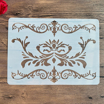 A4 29 * 21 εκ. στένσιλ ζωγραφικής DIY Λεύκωμα ζωγραφικής Χρώμα ανάγλυφο άλμπουμ Διακοσμητικό χάρτινο πρότυπο κάρτας, τοίχος. μοτίβο μάνταλα