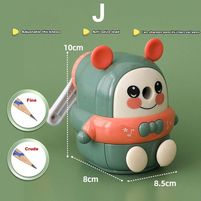 Rankinis pieštukų drožtuvas, 3 pavara, reguliuojamas mielas astronautų mechaninis drožtuvas mokyklinis biuro reikmenys mokinių raštinės reikmenys