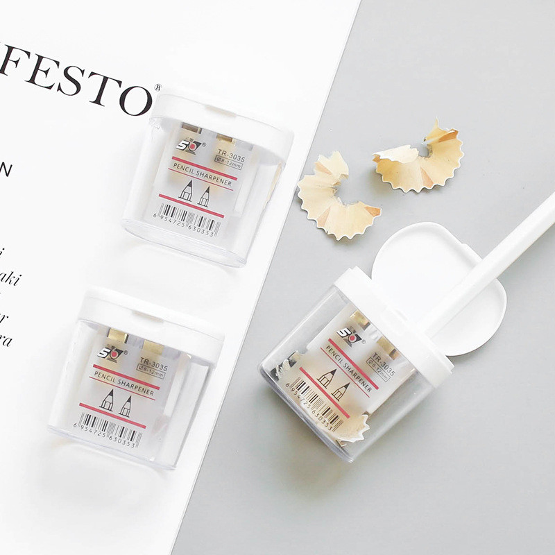 Sharkbang New Arrival Lihtne läbipaistev pliiatsiteritaja pliiatsilõikamise õppevahendid Round & Saqure Kids Kingituseks koolitarbed