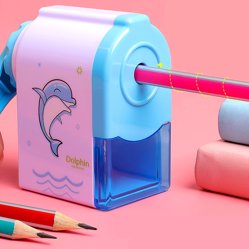 1 kom Ručna ručica Cute Dolphin Mehaničko šiljilo za olovke Školski uredski pribor Kreativni pribor Povratak u školu