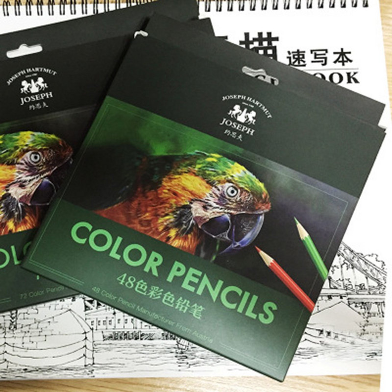 Värvilised pliiatsid keskkonnasõbralikud õlivärvilised plii joonistuskarbid ja tünniga 12/18/24/36/48/72 värvi