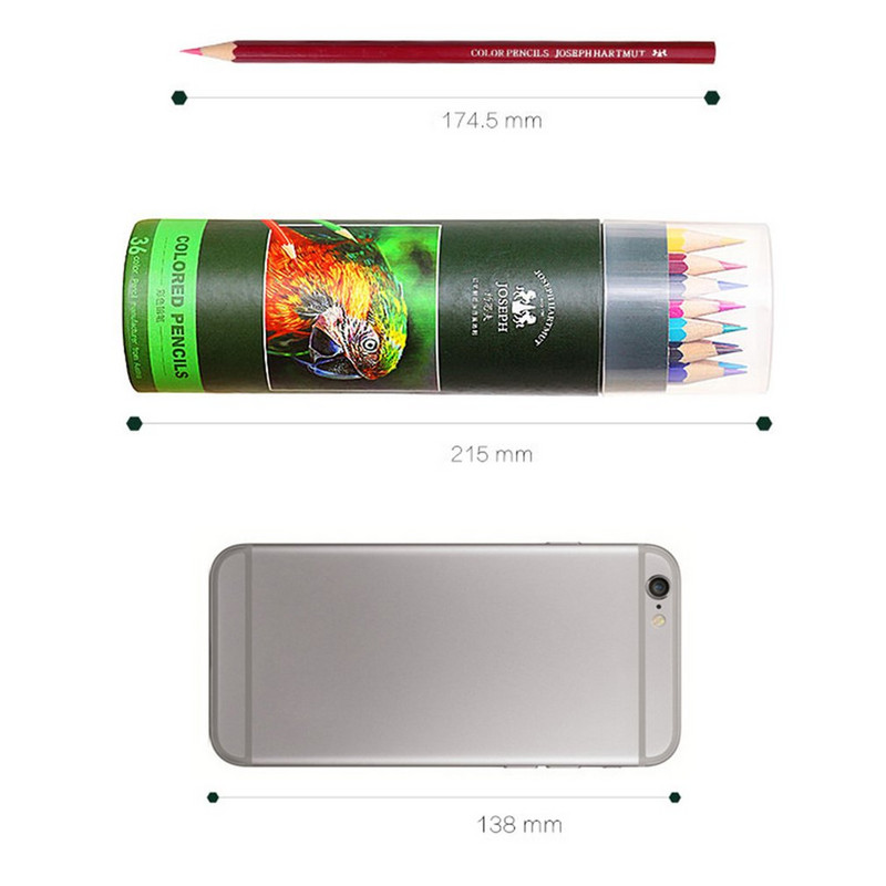 Värvilised pliiatsid keskkonnasõbralikud õlivärvilised plii joonistuskarbid ja tünniga 12/18/24/36/48/72 värvi