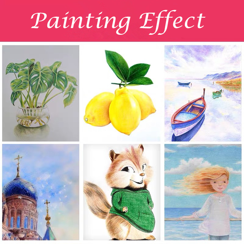 12/18/24 Creion Genkky Perie de vopsea cu plumb de culoare uleioasă Set de creioane colorate solubile în apă Rechizite de birou pentru școală pictate manual