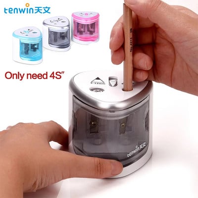 Tenwin Colors Stationery Αυτόματη Ηλεκτρική Ακονιστή Μολυβιού Cute Mechanical Blade Container Tenwin Battery for Kids Heavy Duty