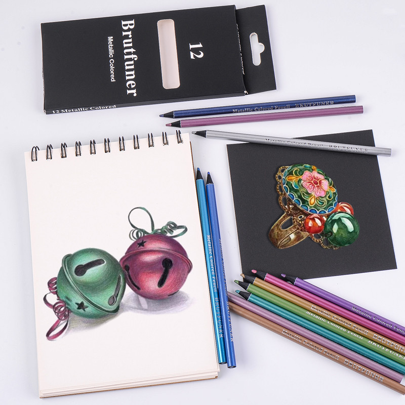 Haile 12 boja metalne olovke za crtanje olovke za crtanje Set olovaka za slikanje Olovke u boji za učenike Likovni pribor